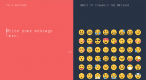 Criptografia e tema de jogo com emojis