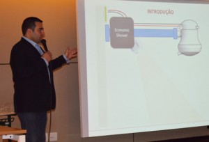 Etec de Pirassununga cria sistema para controlar saida de agua do chuveiro